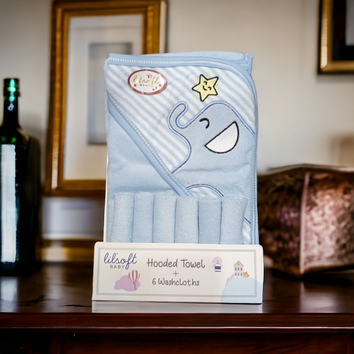 Baby Wrapping Towel Set Blue **