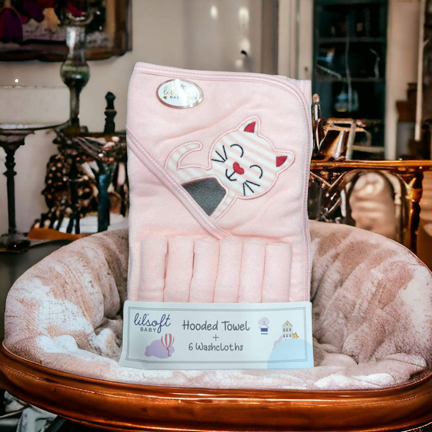 Baby Wrapping Towel Set Pink **