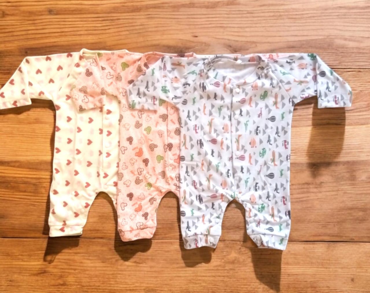 Baby Footless Rompers Pack of 3 (3 to 6 months)