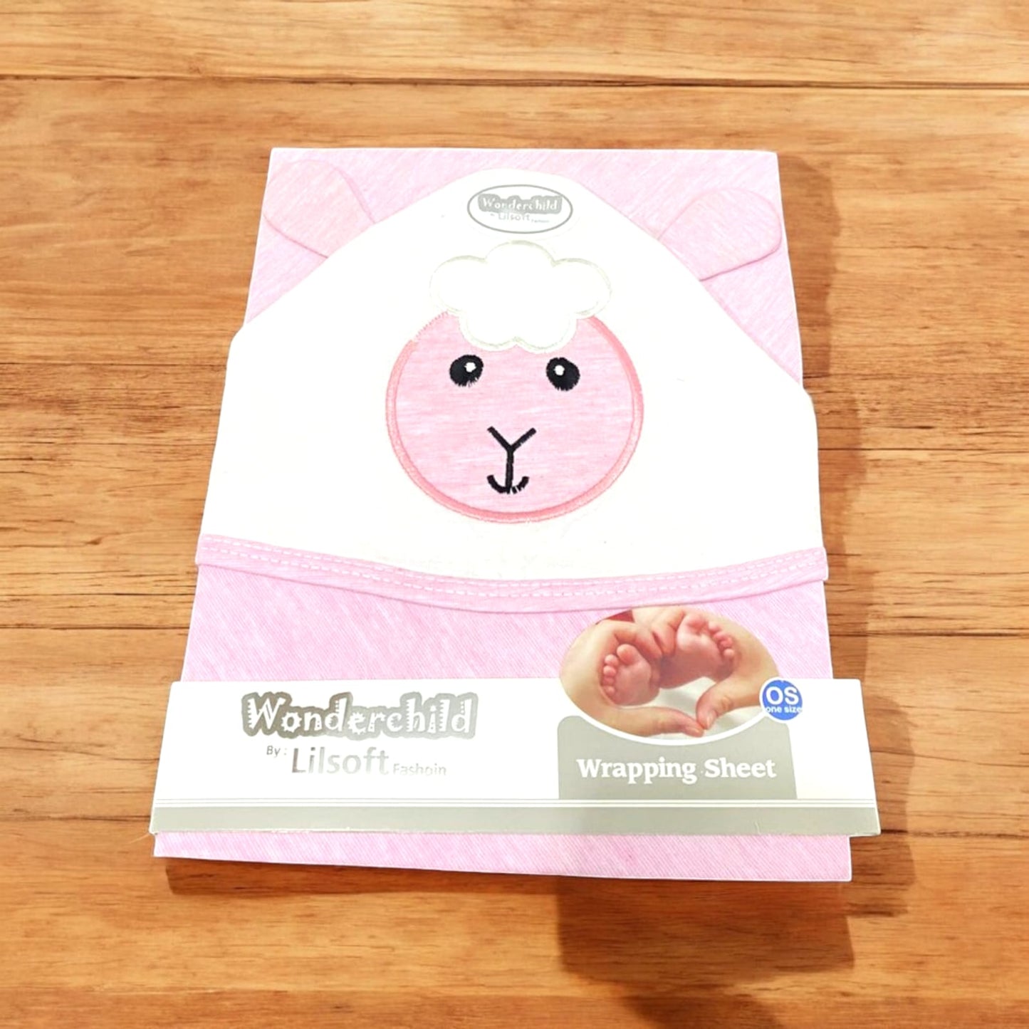 New Born baby Wrapping Sheet Sheep Pink **