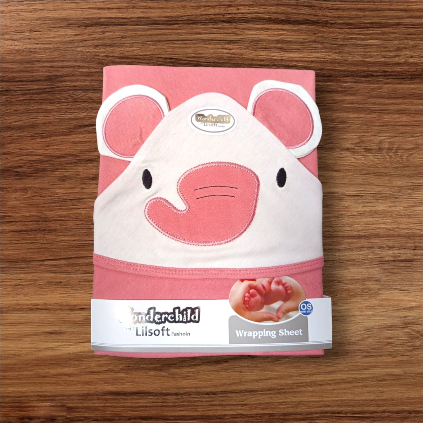 New Born baby Wrapping Sheet Elephant Pink **