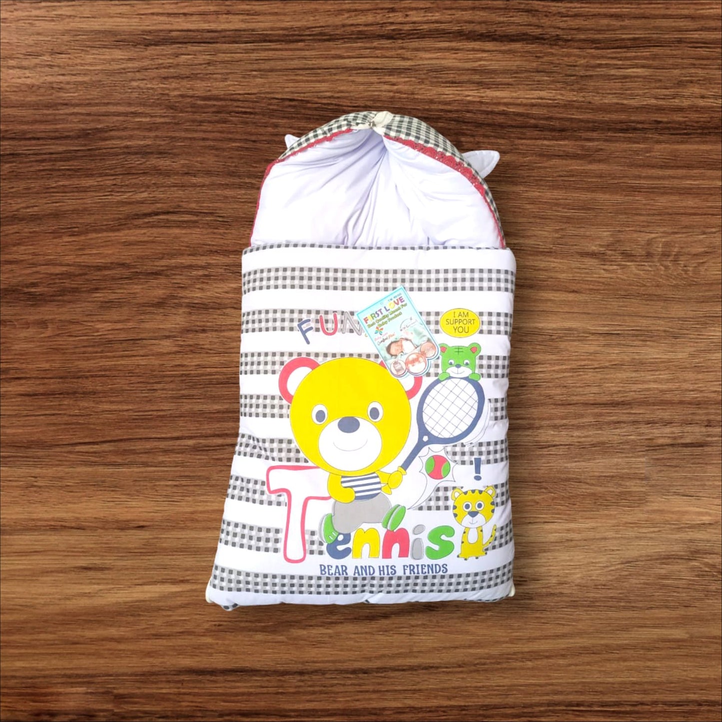 Newborn Baby Hooded Carry Nest Cotton Grey **