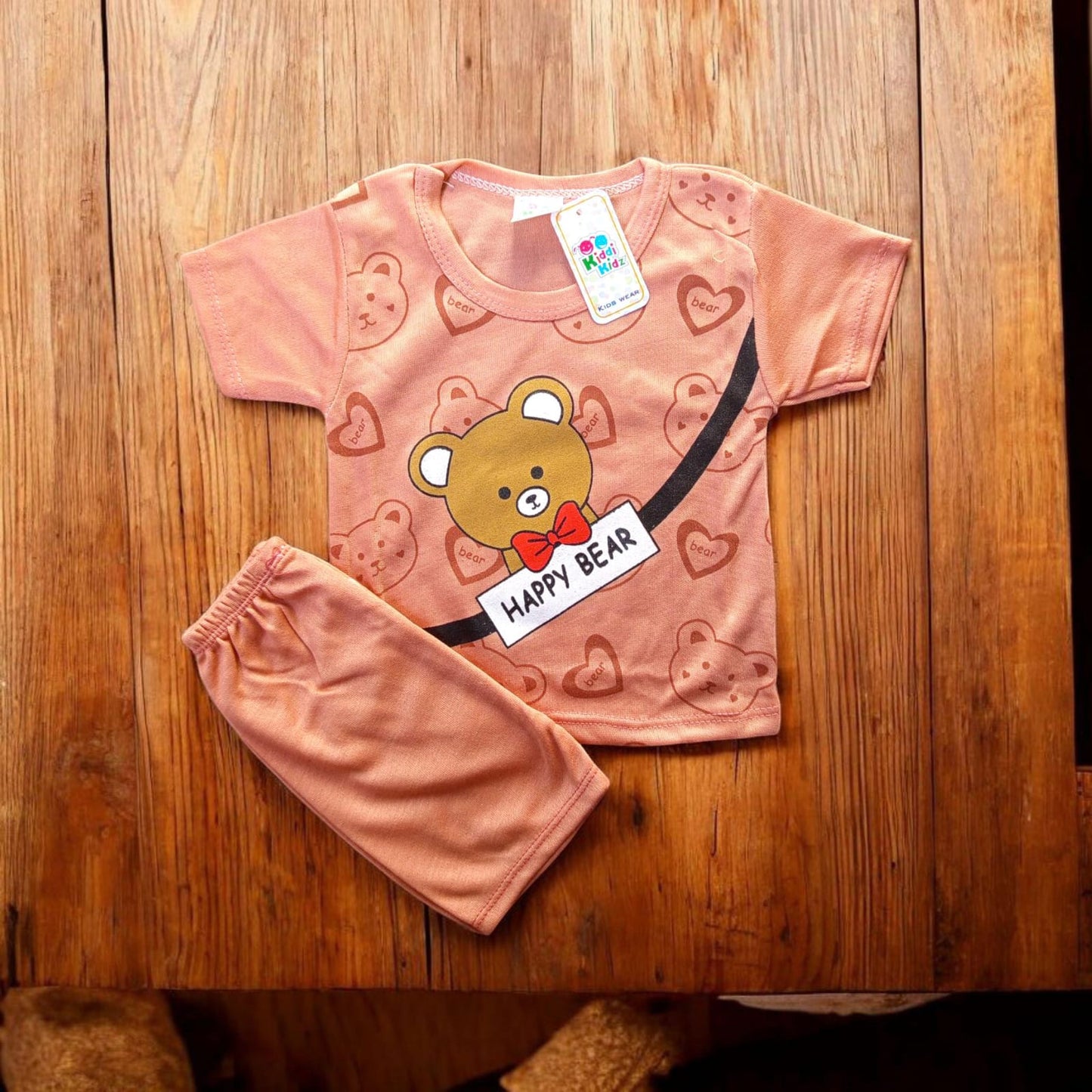 Baby Suit Baby Happy Bear Dark Peach (1 to 6 Months) **