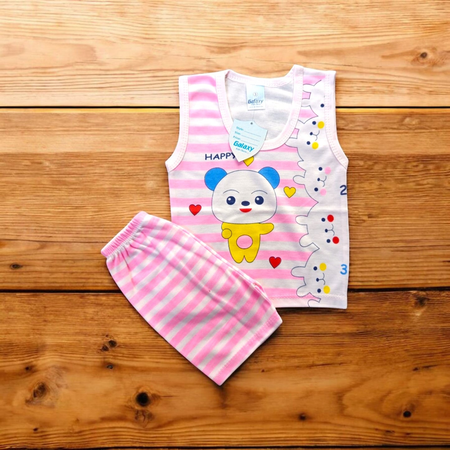 Baby Sando Suit Happy Pink (1 to 6 Months) **