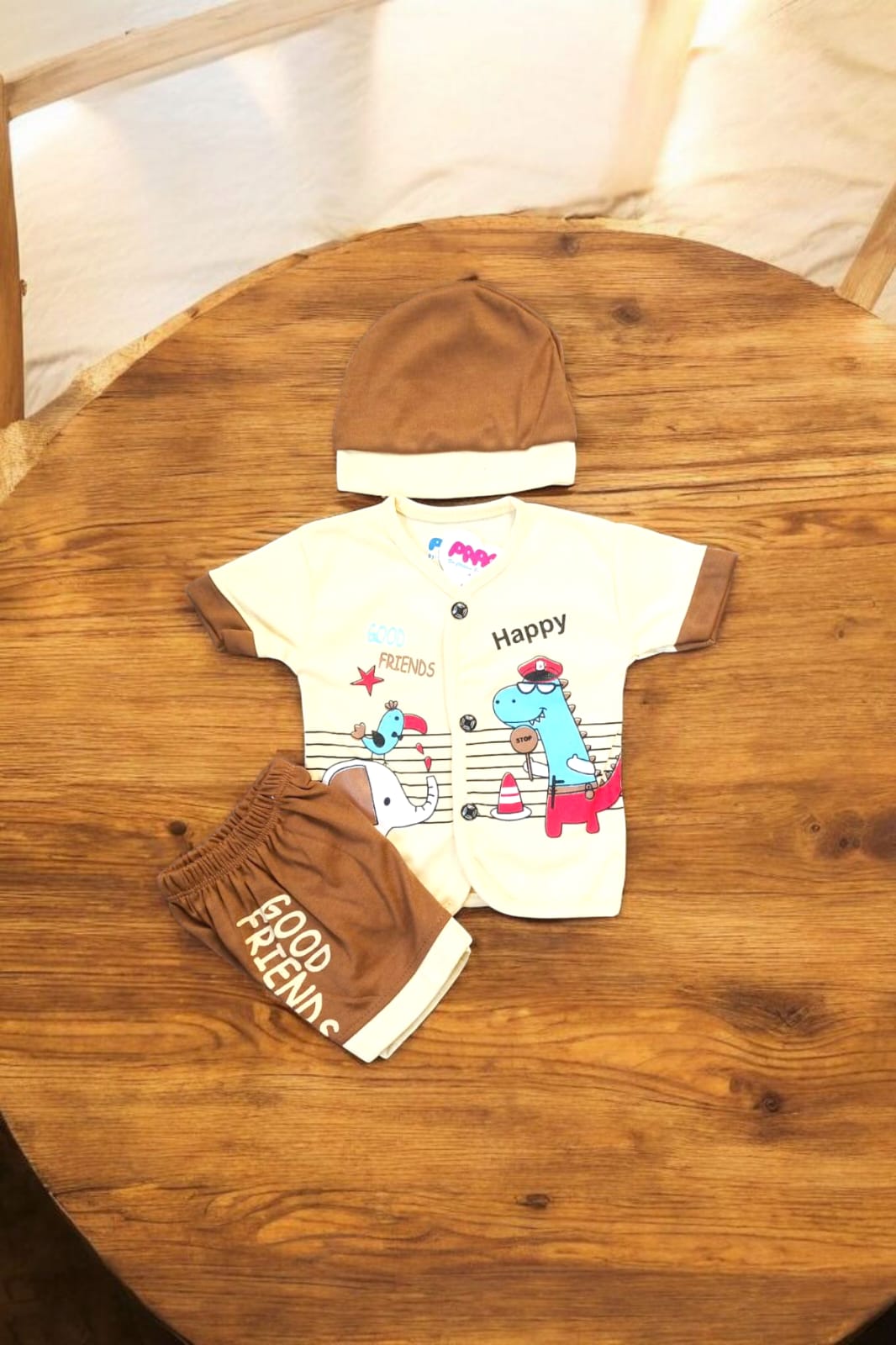 New Born Baby Suit Good Friend Brown **