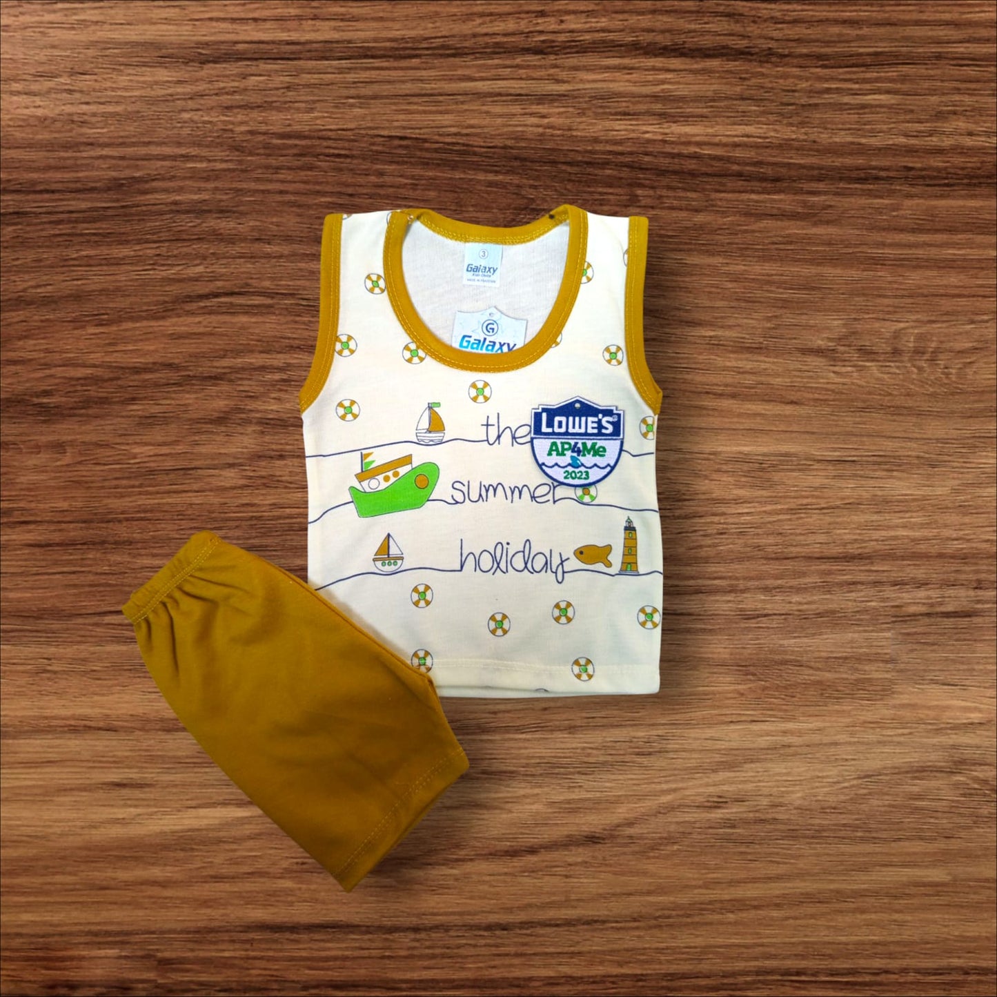 Baby Sando Suit Holiday Dark Mustard (1 to 6 Months) **