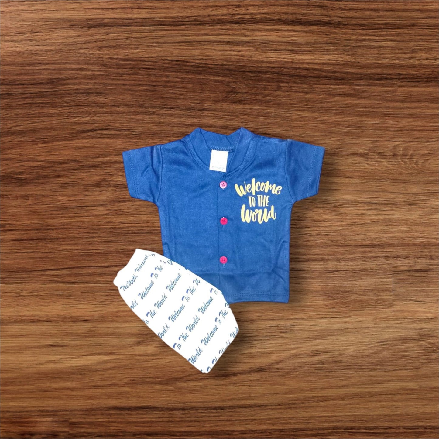 Baby Suit Welcome World Blue (1 to 6 Months) **