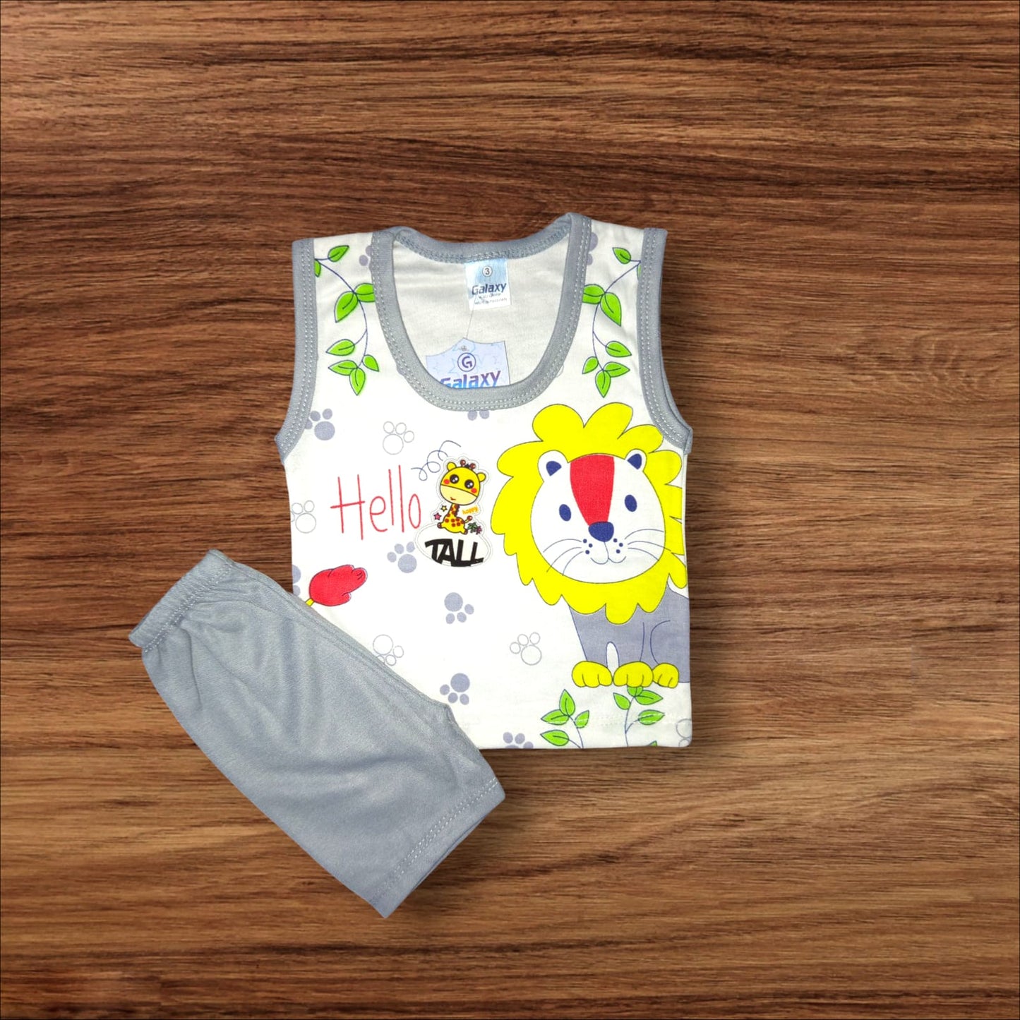 Baby Sando Suit Tall Grey (1 to 6 Months) **