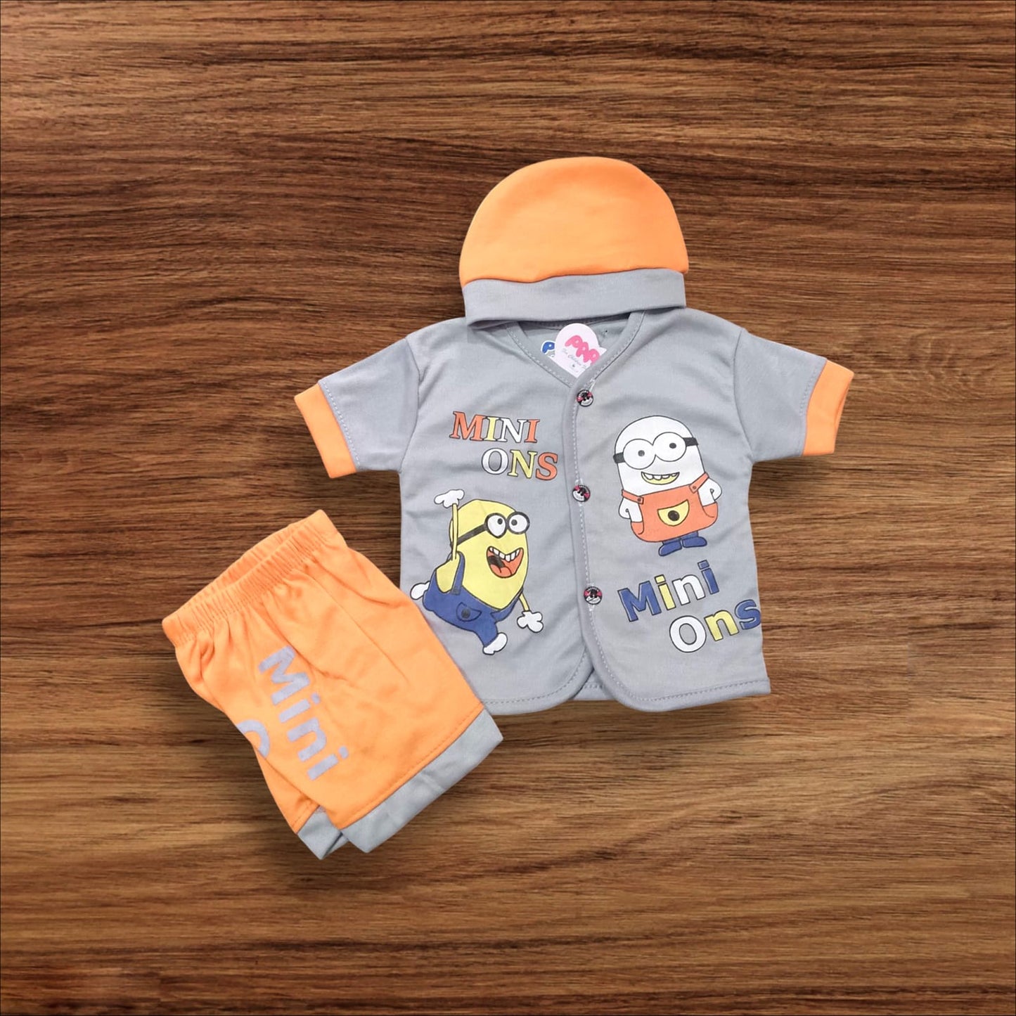 New Born Baby Suit Mini Ons Grey