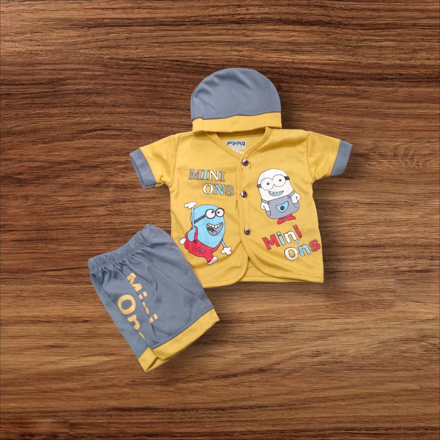 New Born Baby Suit Mini Ons Yellow