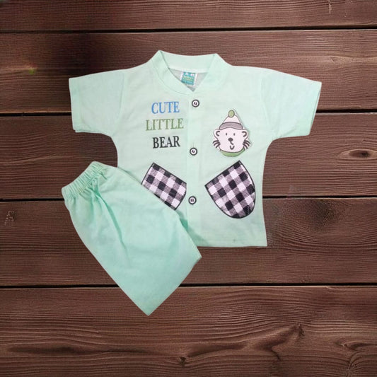 Baby Suit Baby Cute Little Bear (1 to 6 Months) Green