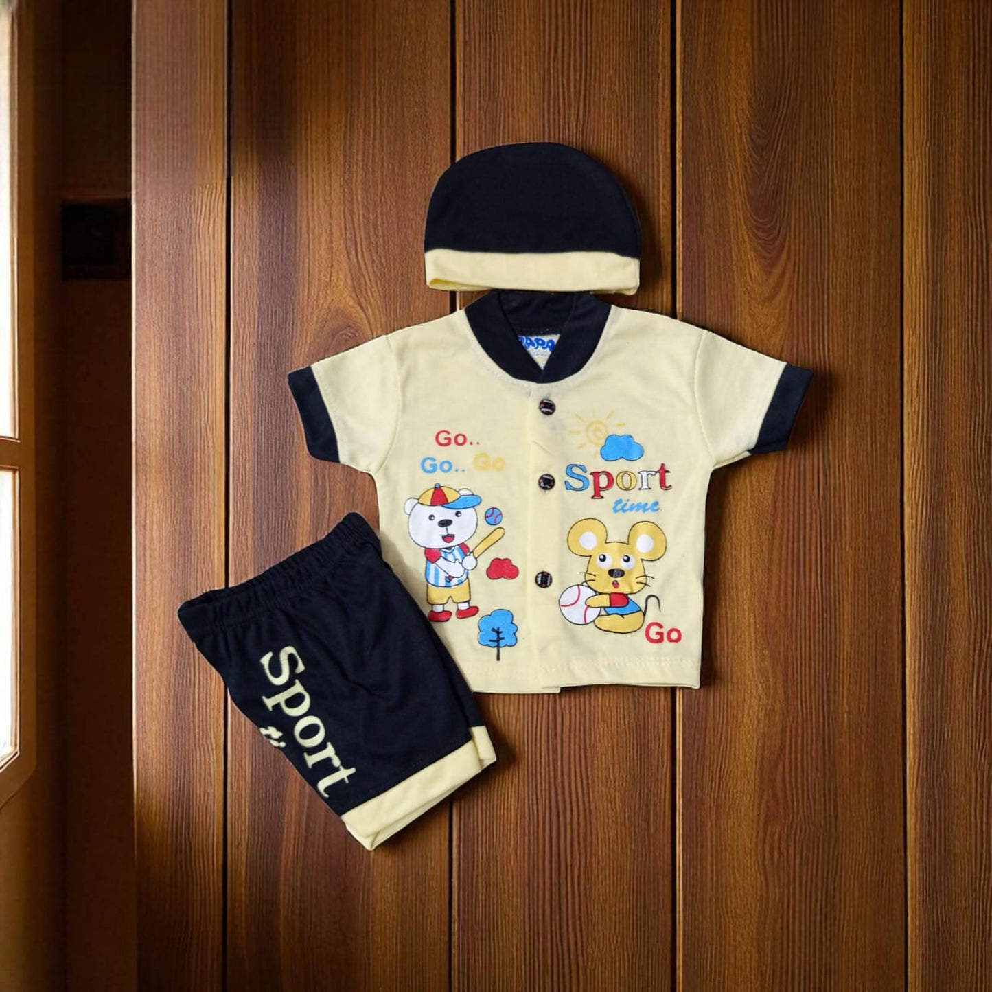 New Born Baby Suit Sport Time Yellow
