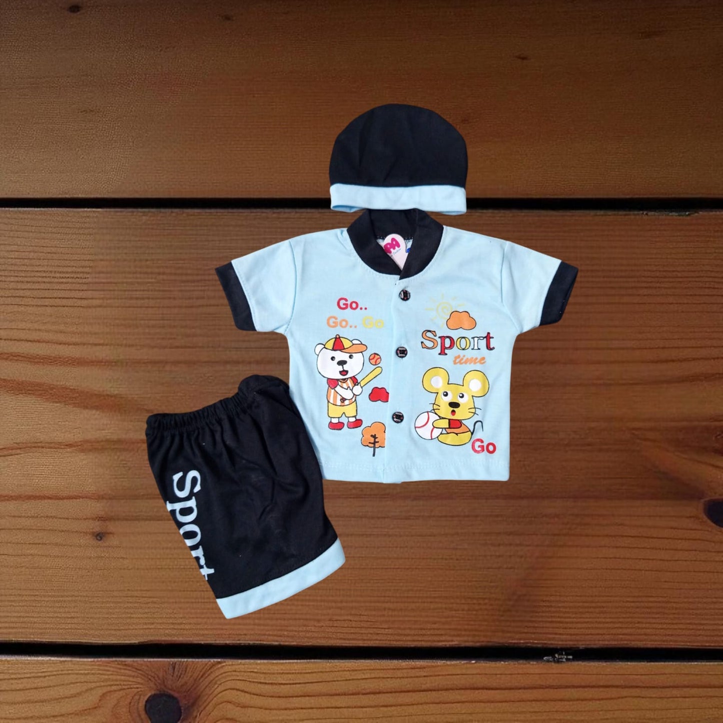 New Born Baby Suit Sport Time Blue