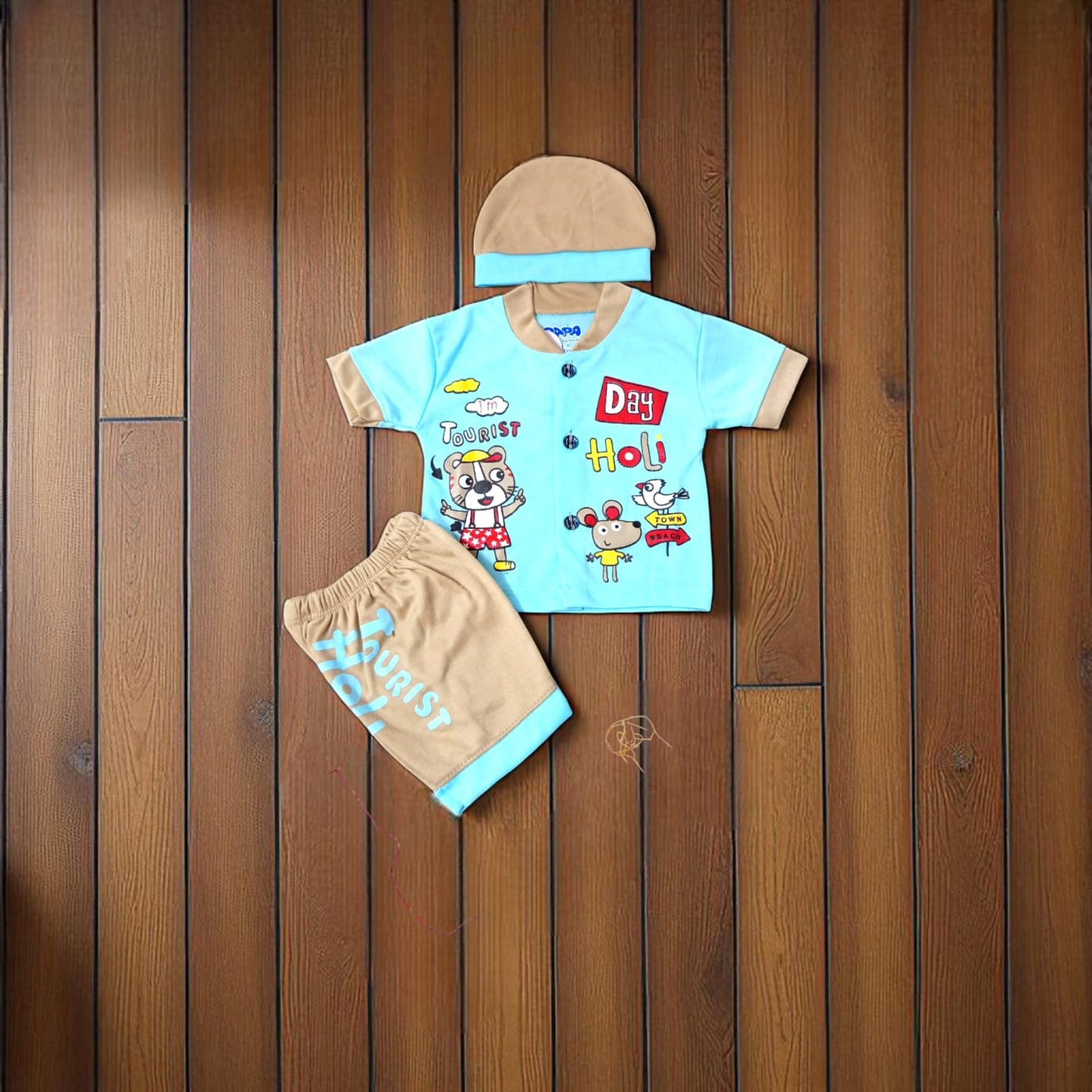 New Born Baby Suit Tourist Blue