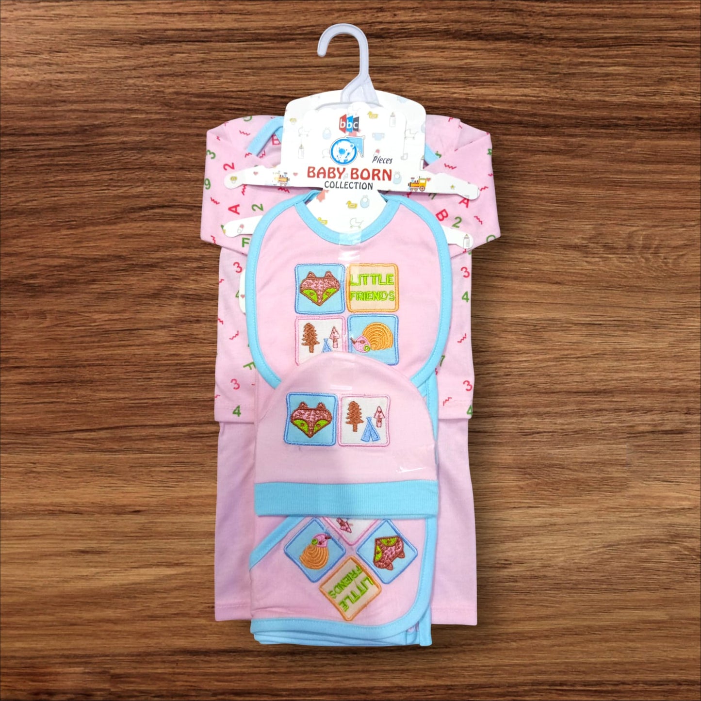 New Born Baby Starter Set Little Friends Pink