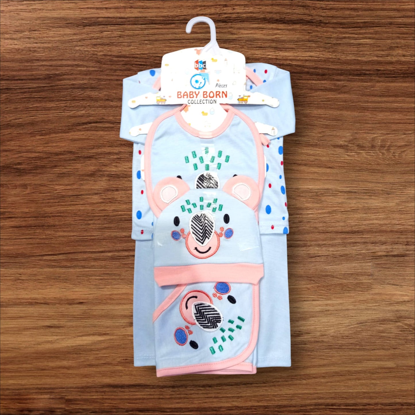 New Born Baby Starter Set Dot Bear Blue