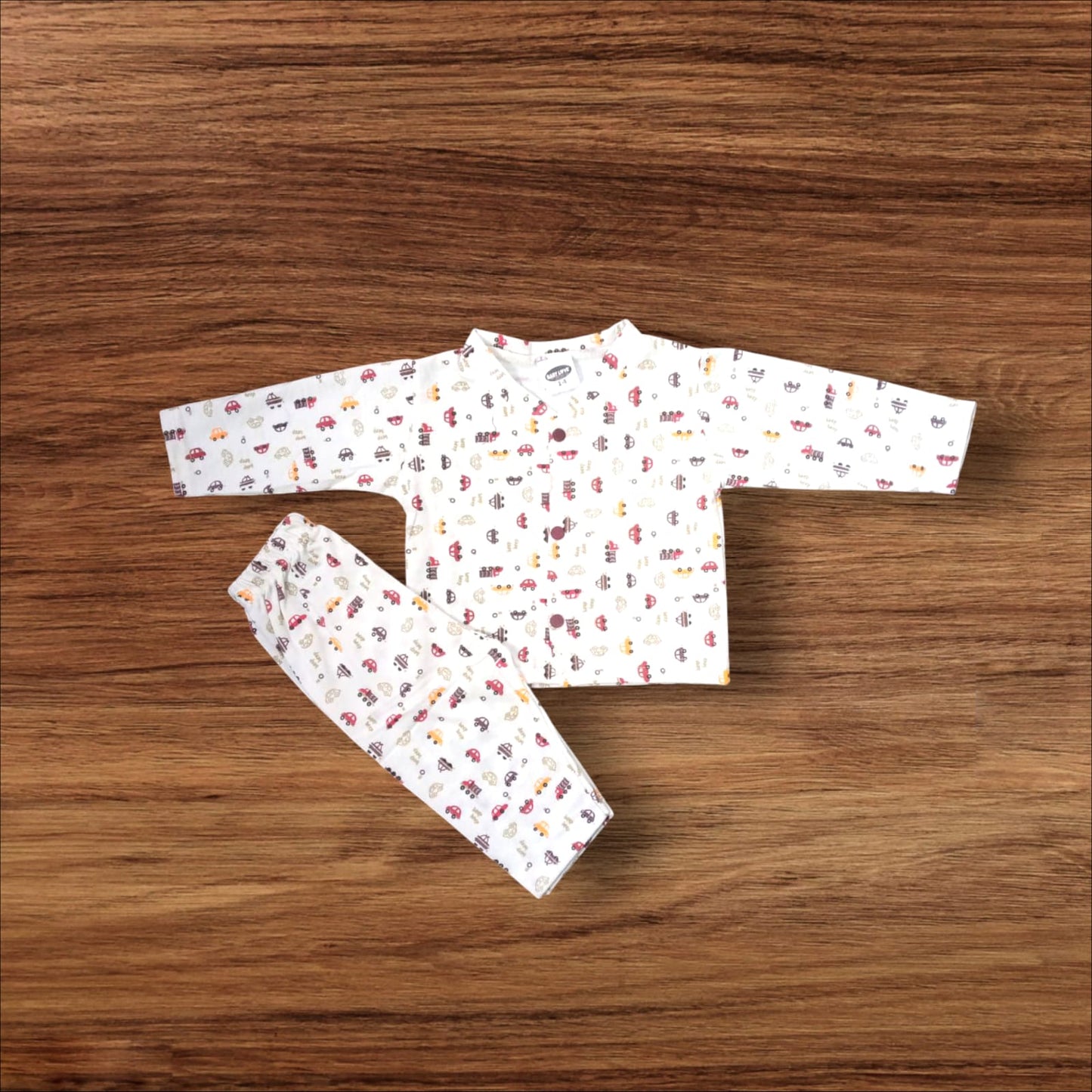 New Born baby Night Suit Baby Love Off White