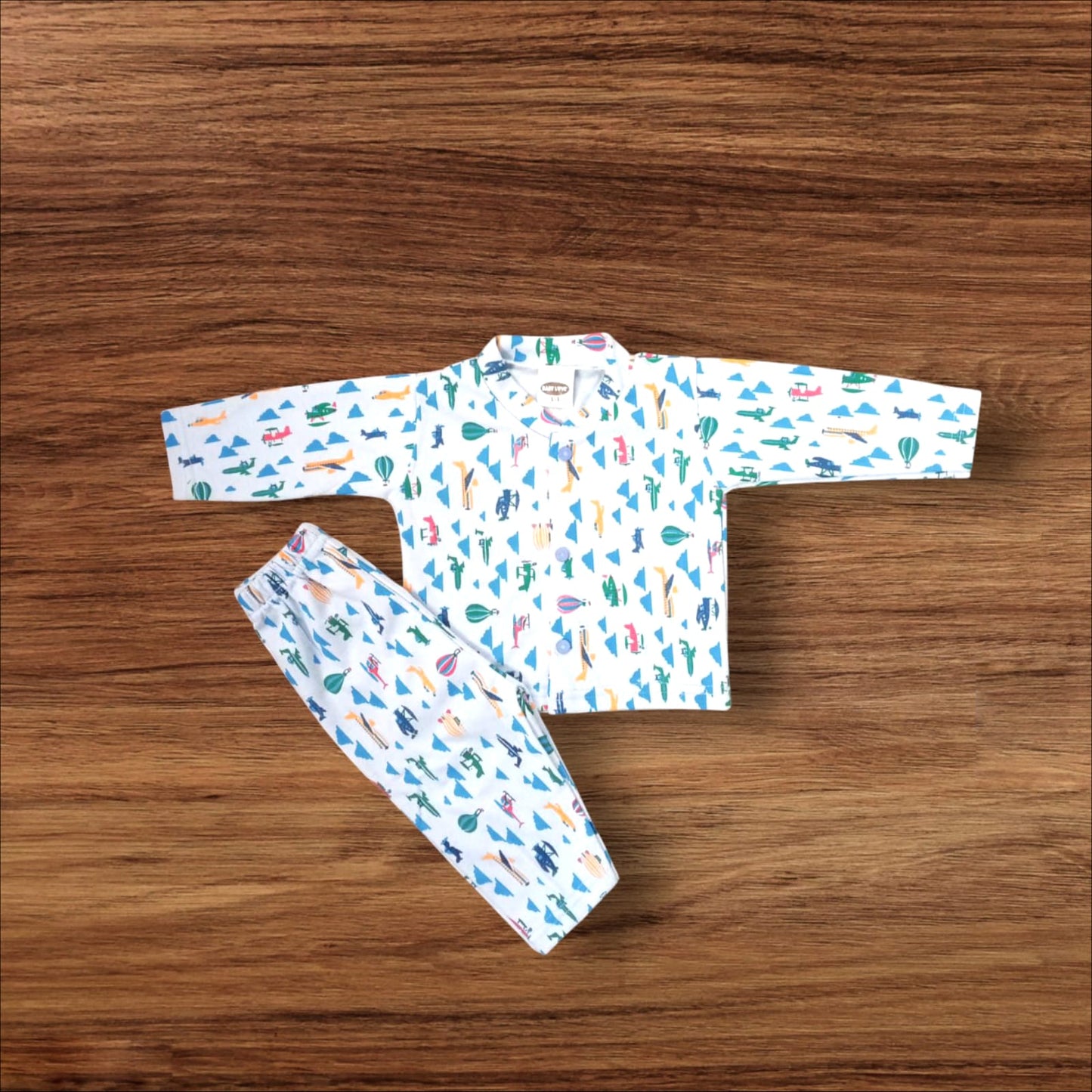New Born baby Night Suit Baby Love Blue