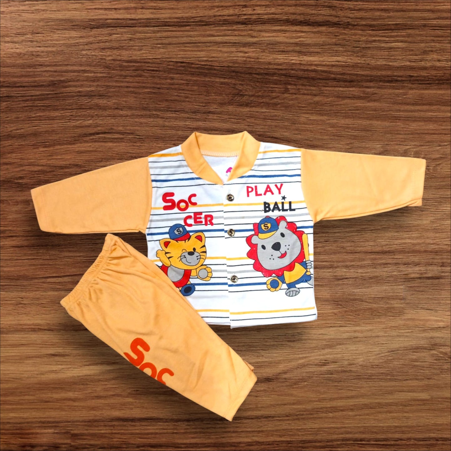 Baby Suit Play Ball Orange (1 to 6 Months)