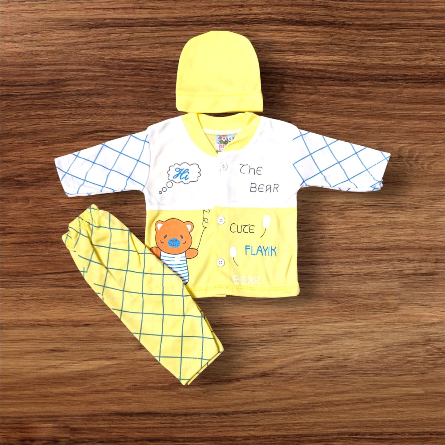 New Born Baby Suit Flayik Yellow