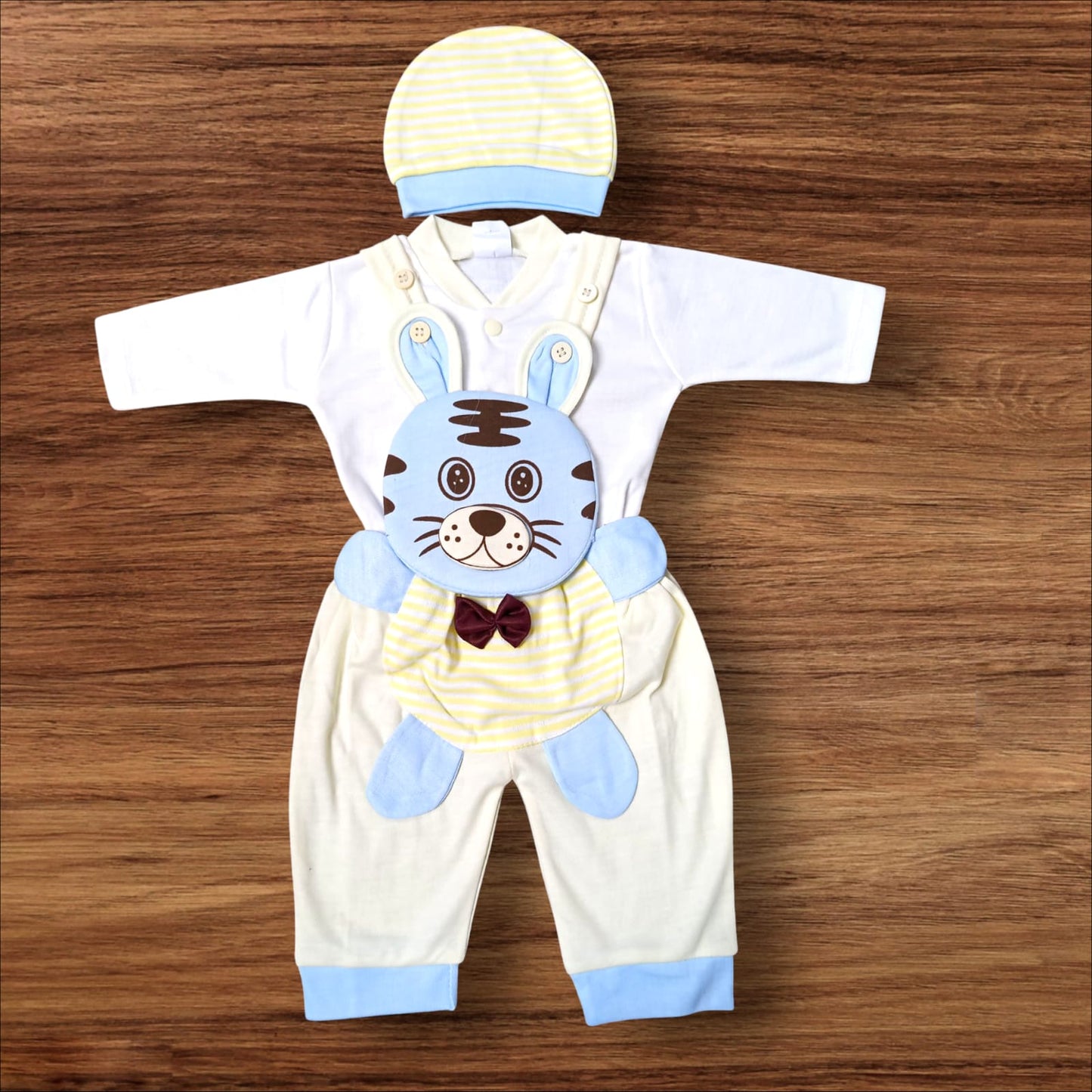 New Born Baby Romper Cat Yellow