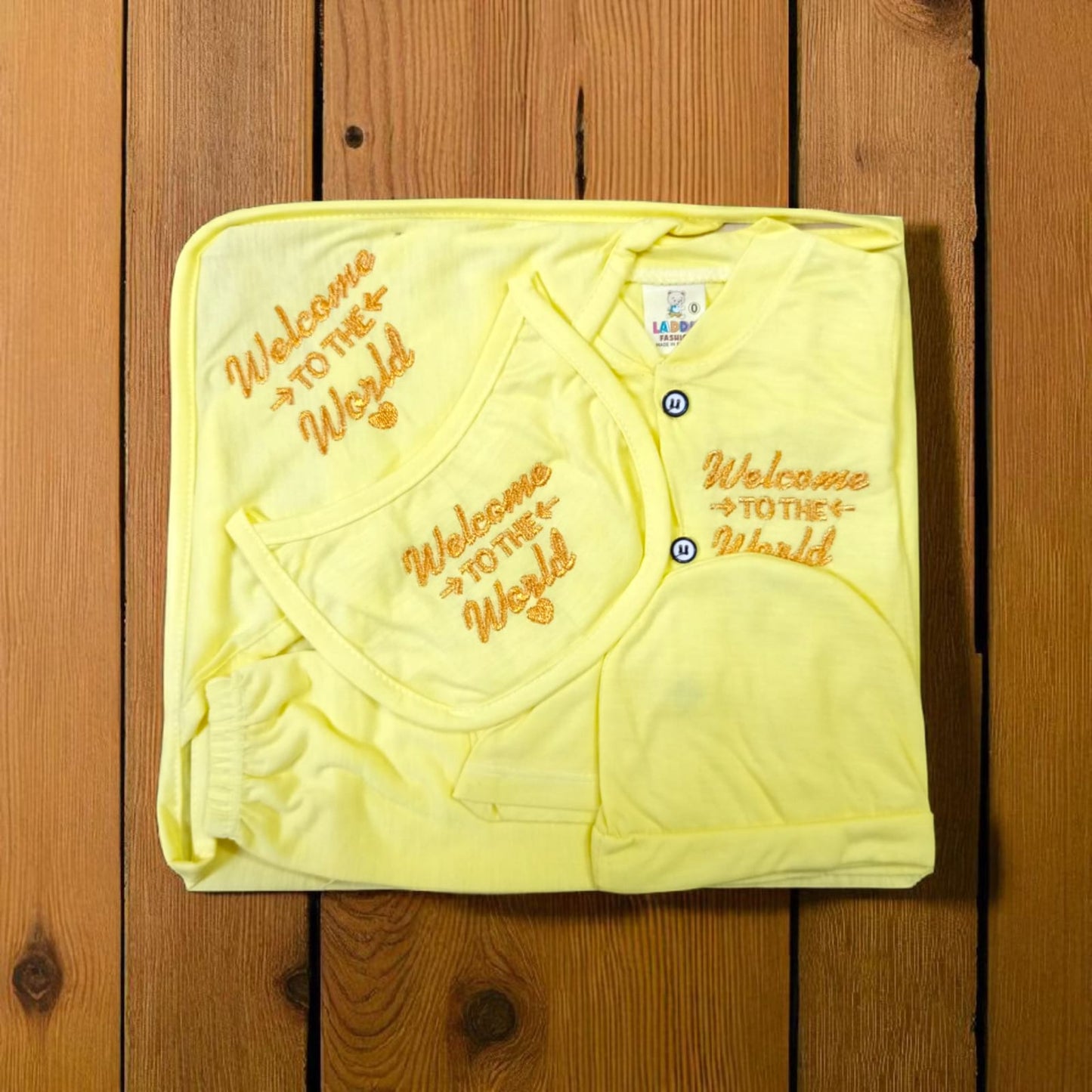 New Born Baby Starter Set Welcome World Yellow