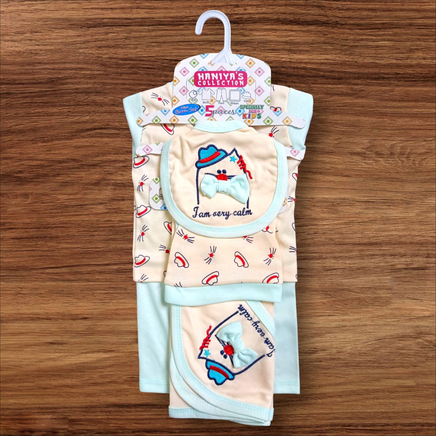 New Born Baby Starter Set I am very Calm Peach