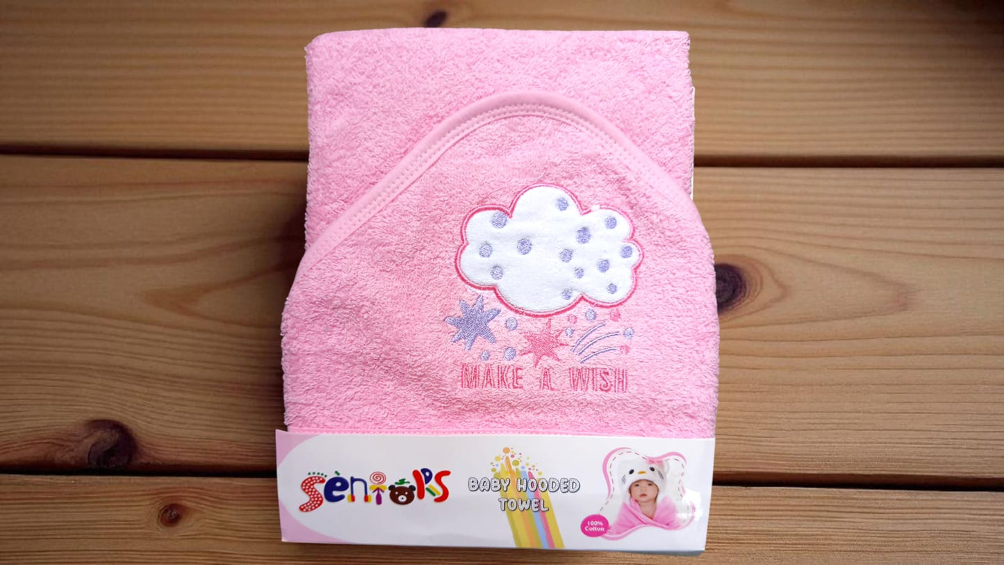 New Born baby Wrapping Towel Make a Wish Pink