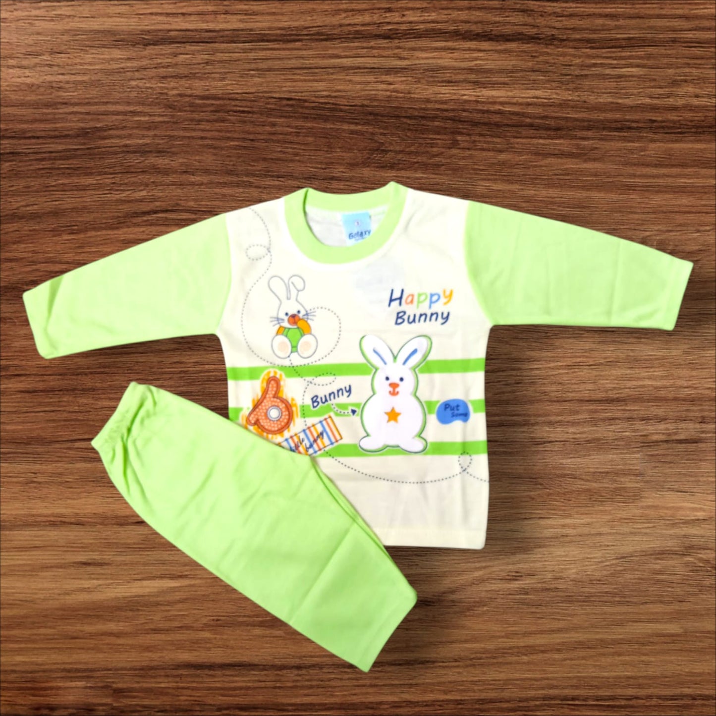 Baby Suit Happy Bunny Green (1 to 6 Months)