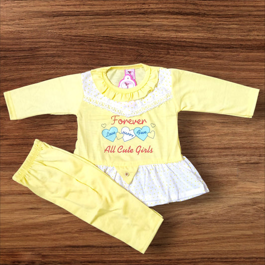 Baby Girl Frock Cute Girls (1 to 6 months) Yellow