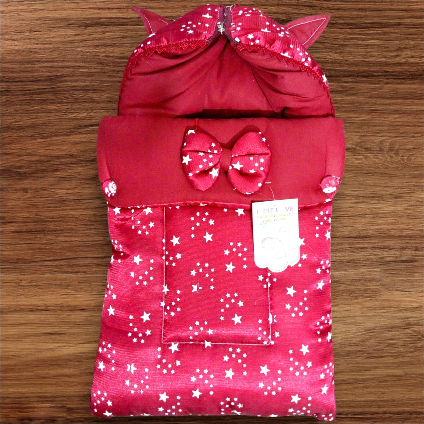 Baby Hooded Carry Nest Silk Maroon