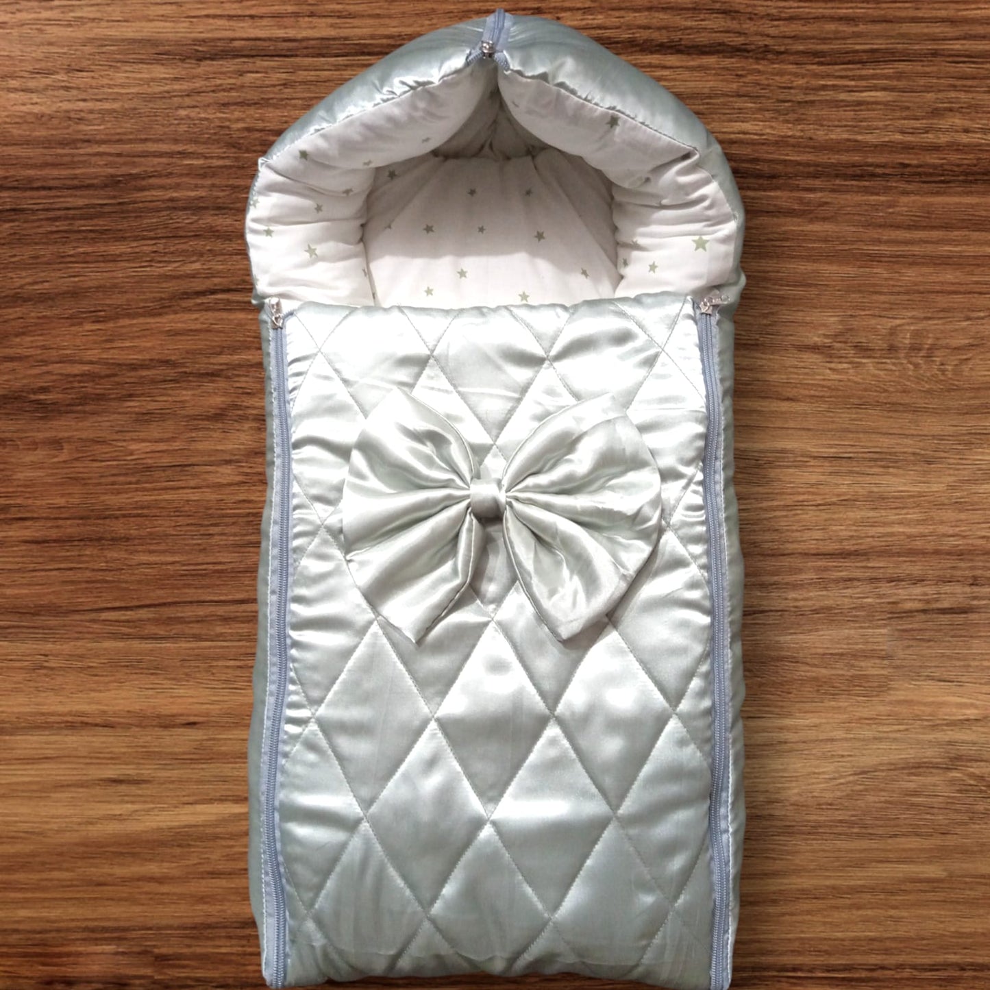 Baby Hooded Carry Nest Silk Green