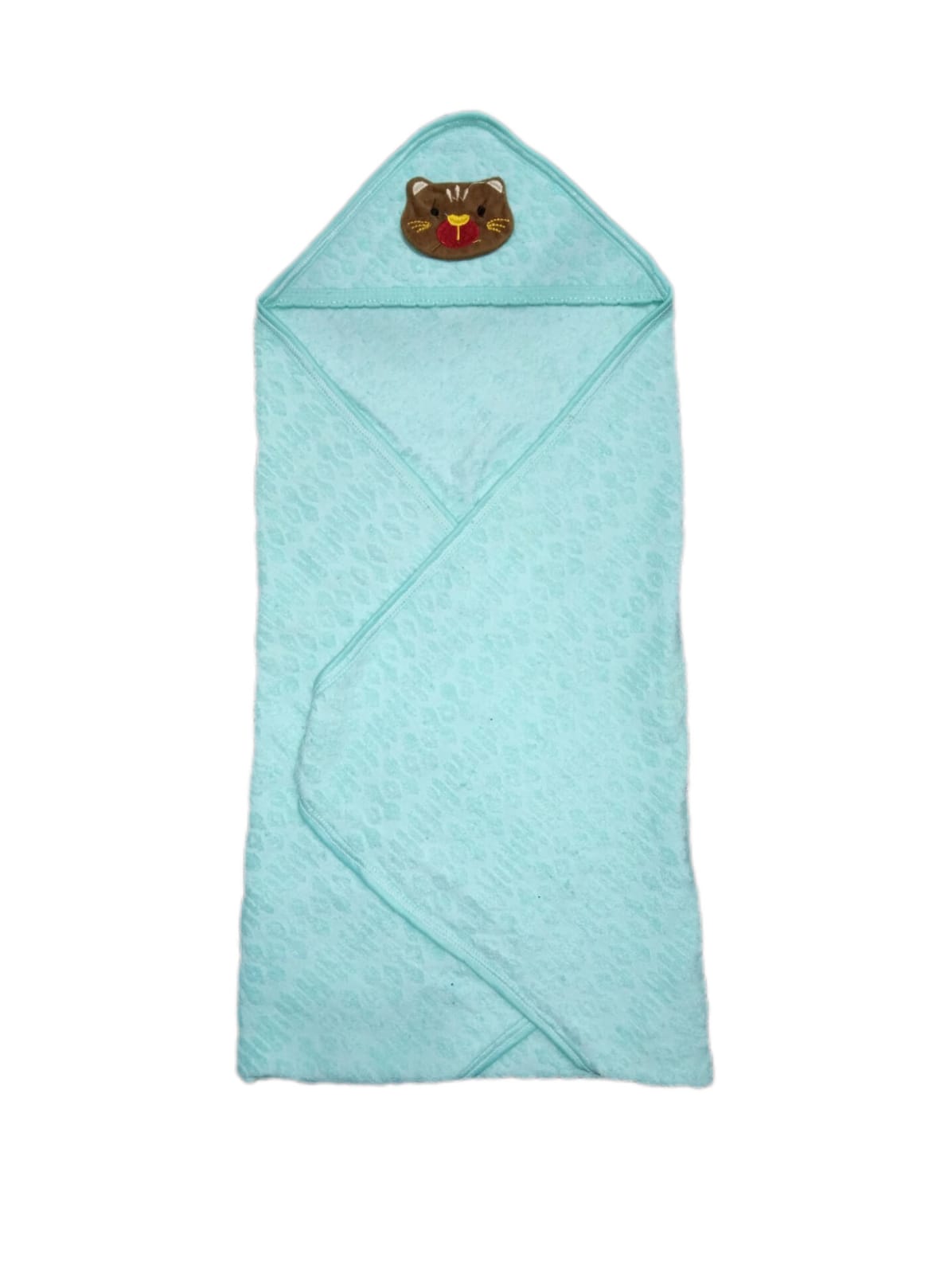 New Born Baby Hooded Wrapping Towel Coloured Blue