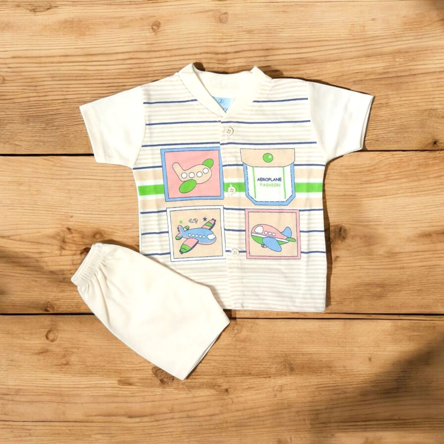Baby Suit Baby Aeroplane Green (1 to 6 Months) **