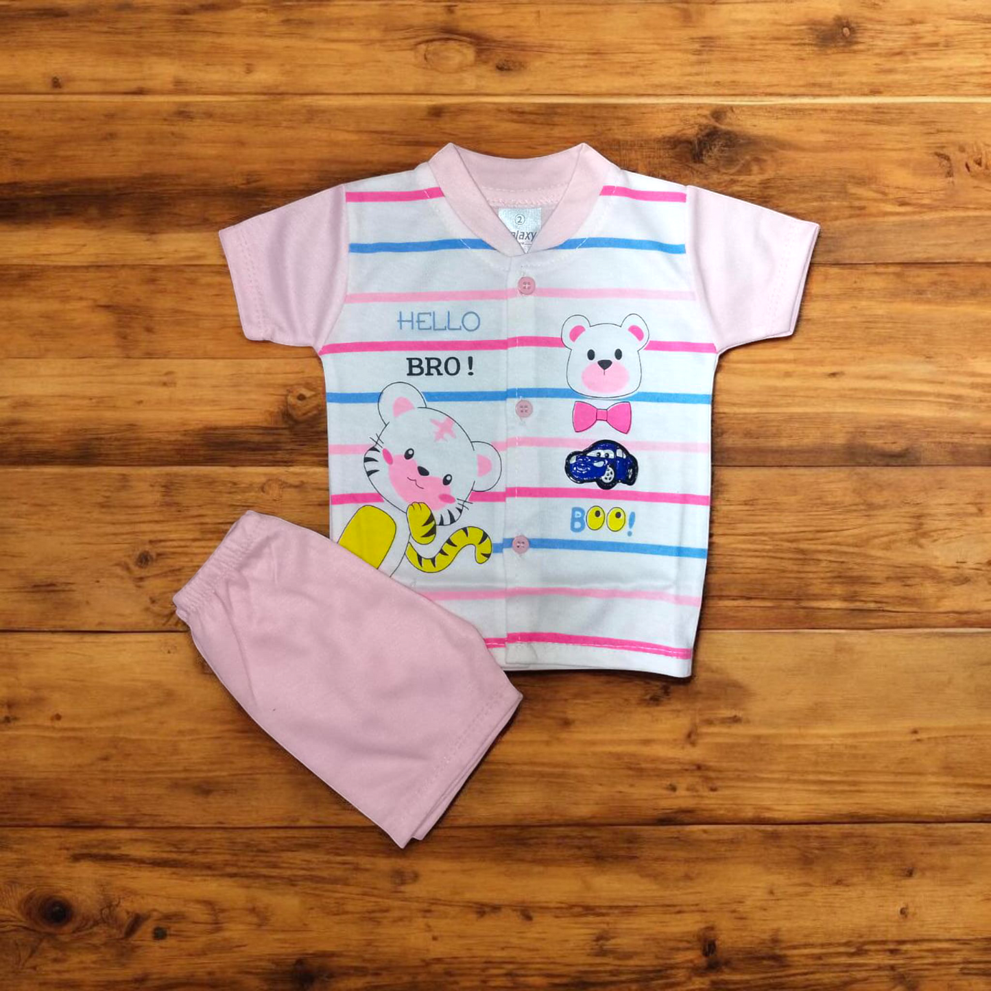 Baby Suit Baby Hello Bro Grey (1 to 6 Months) **