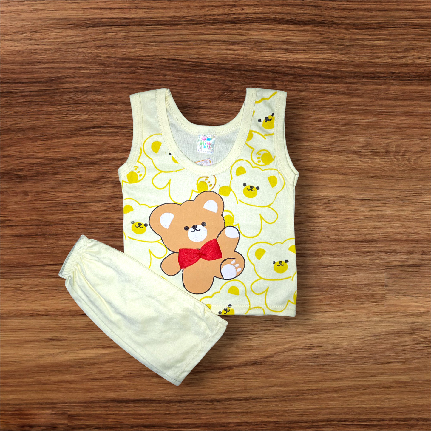 Baby Sando Suit Bear Yellow (1 to 6 Months) **