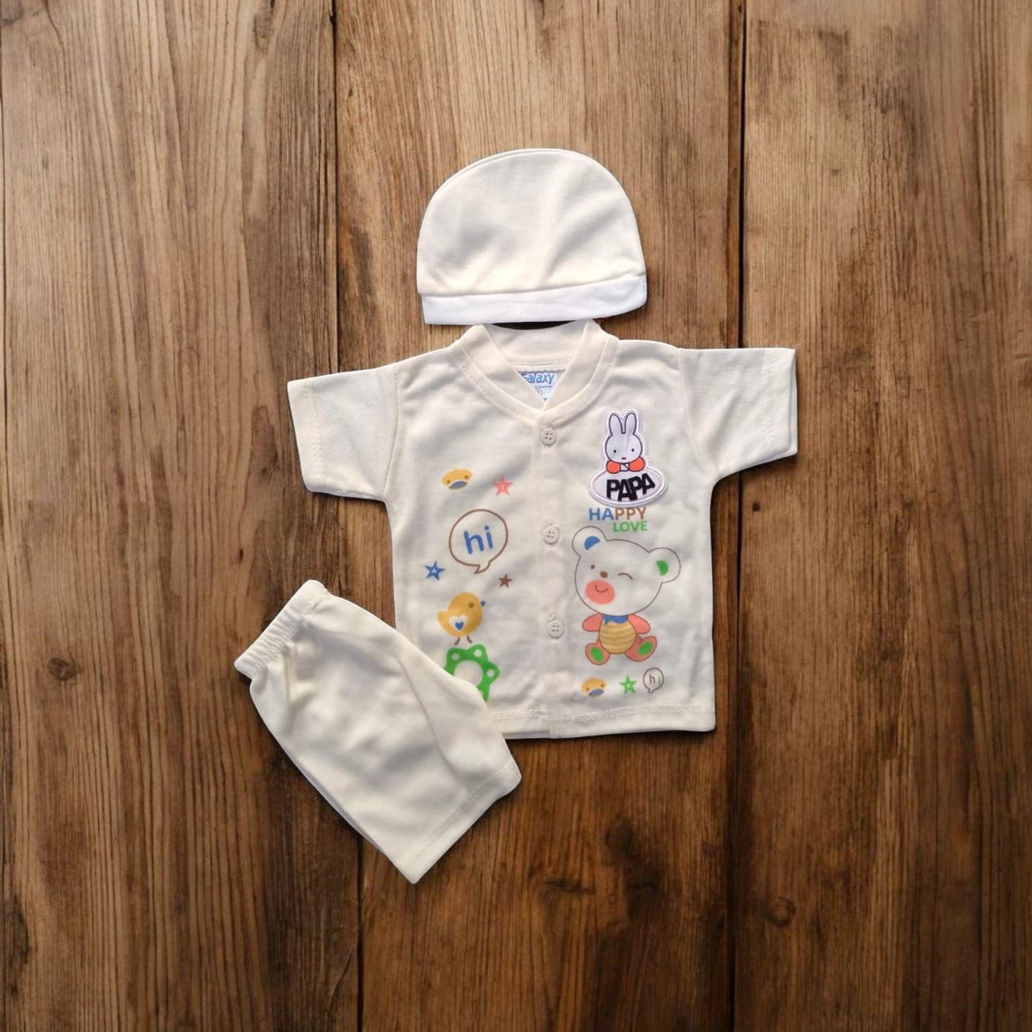 New Born Baby Suit Happy Love Peach