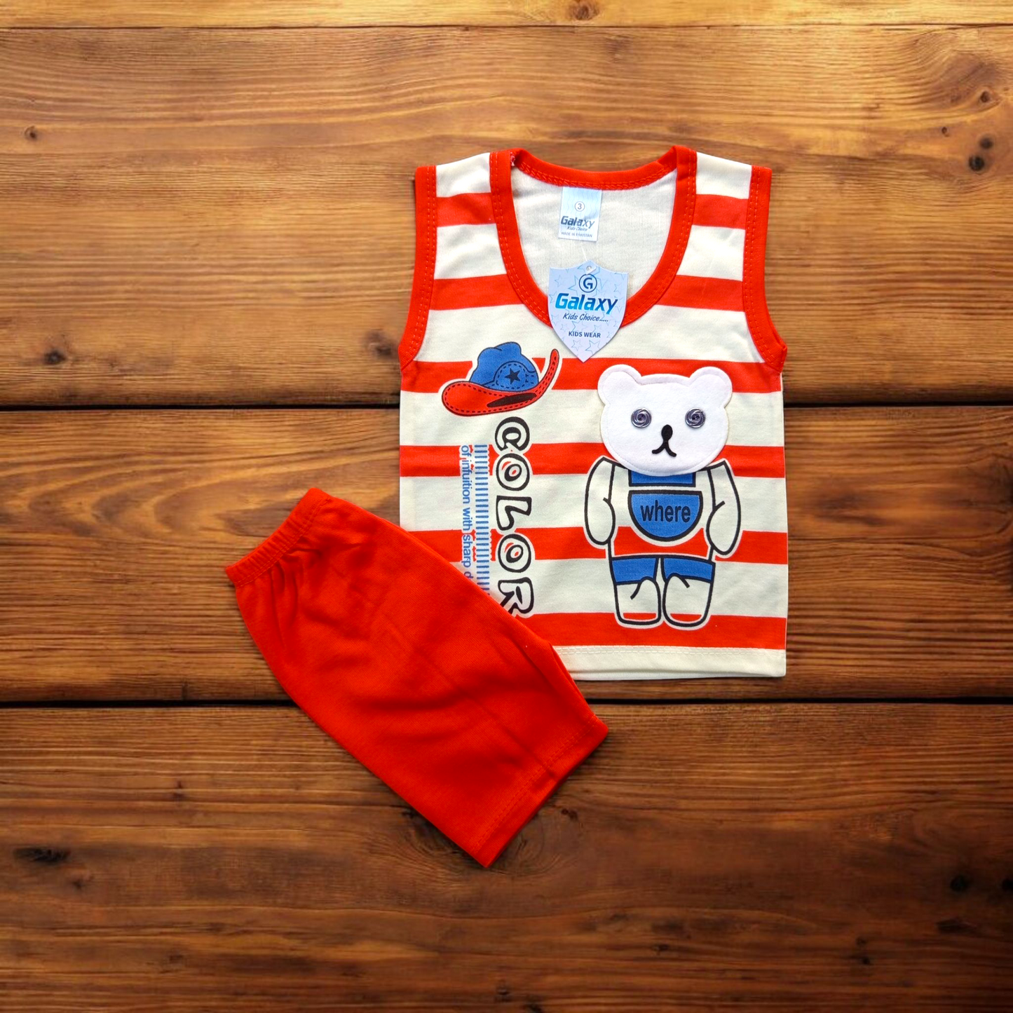 Baby Sando Suit Color Red (1 to 6 Months) **
