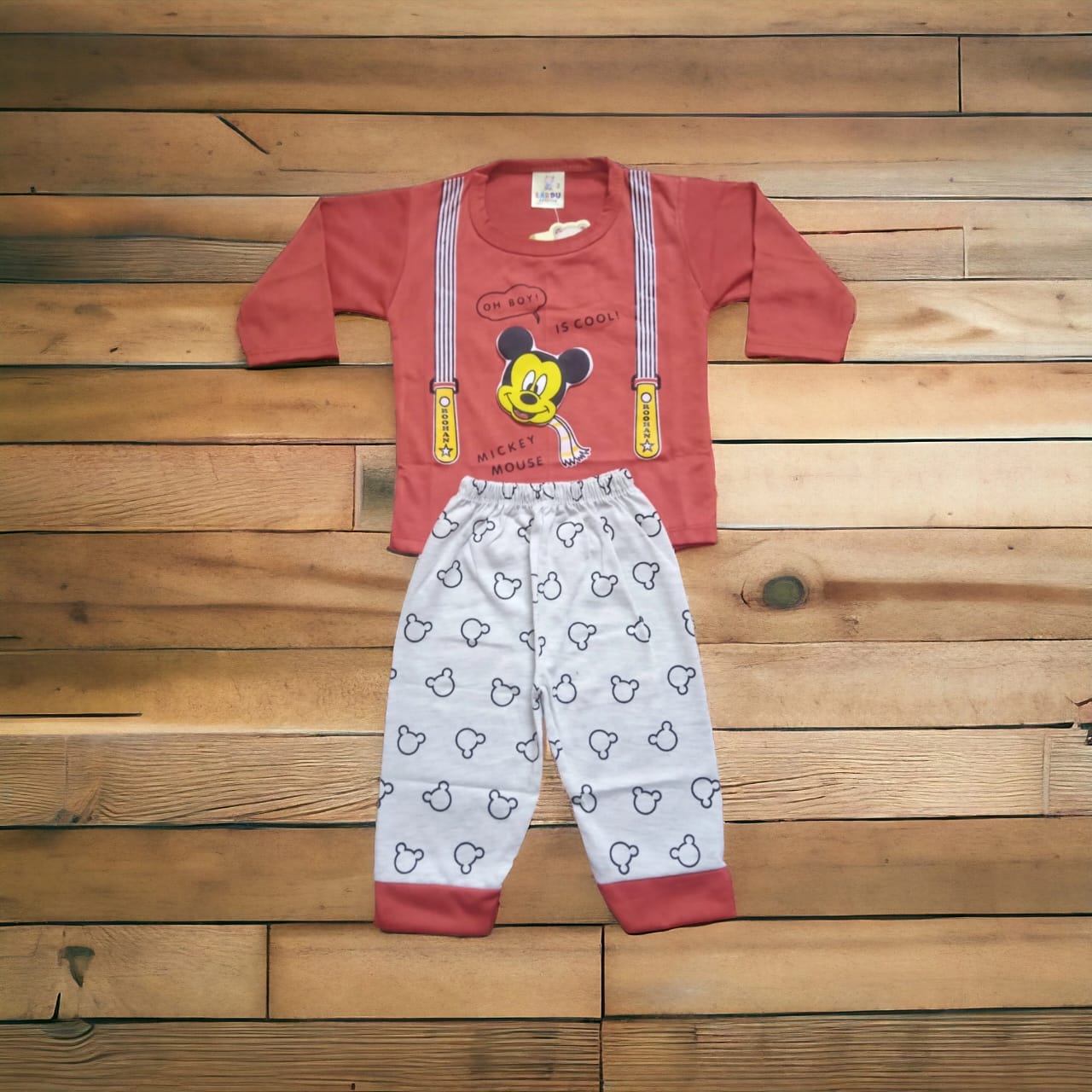 Baba Suit Micky Red (1 to 6 months)