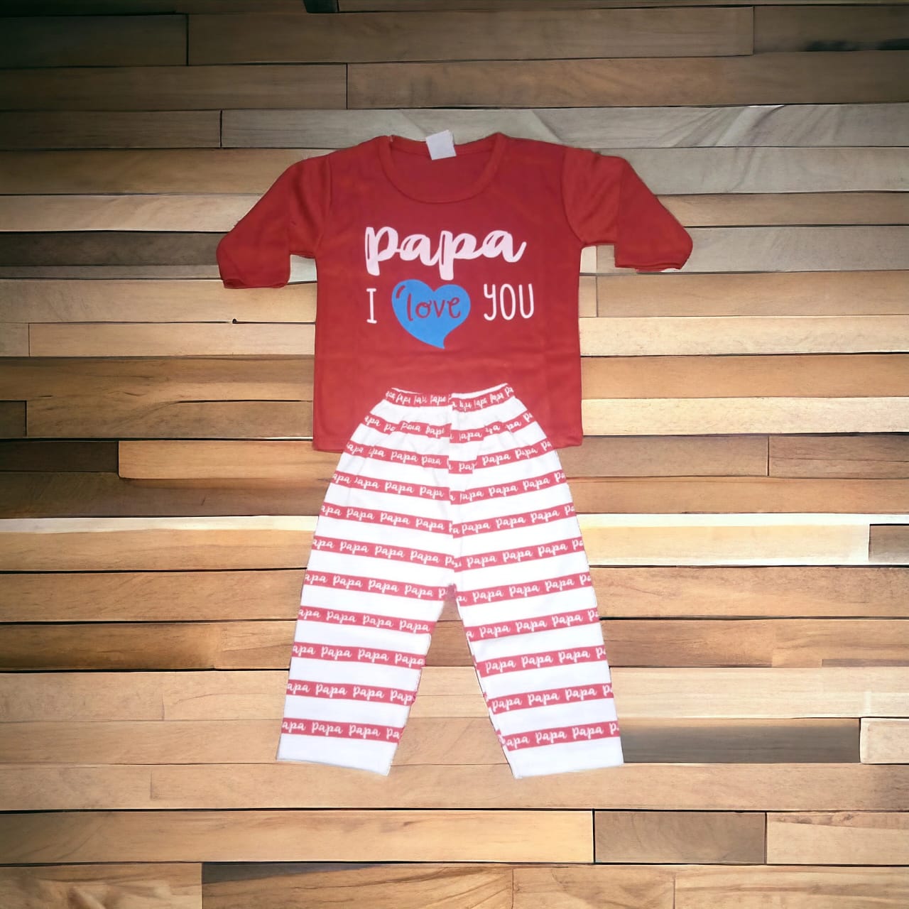 Baba Suit papa Love Red (1 to 6 months)