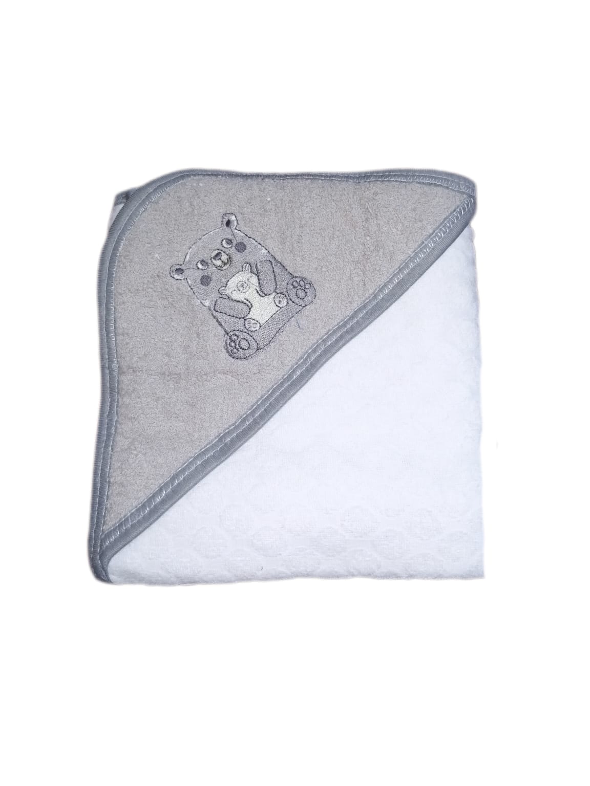 New Born Baby Hooded Wrapping Towel White