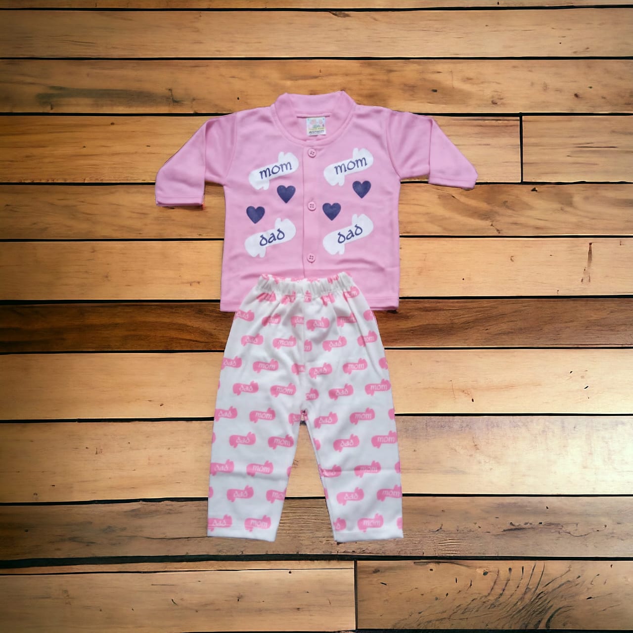 Baby Suit dad Pink (1 to 6 months)