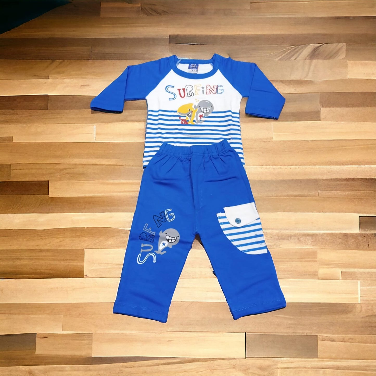 Baba Suit Surfing Blue (1 to 6 months)