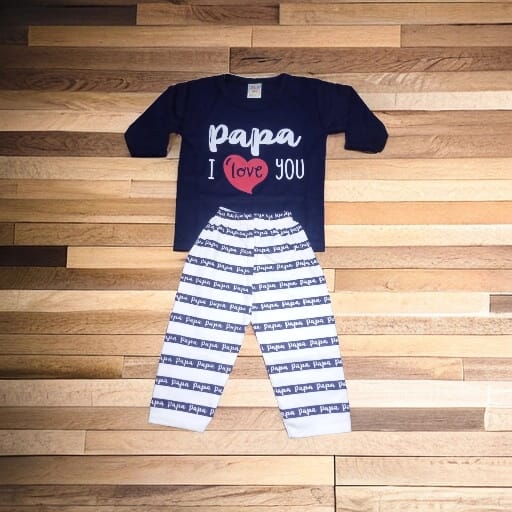 Baba Suit papa Love Blue (1 to 6 months)