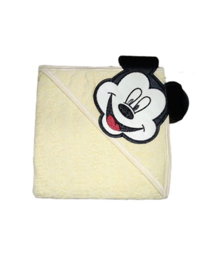 New Born Baby Hooded Wrapping Towel Micky Peach