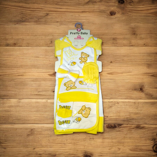 New Born Baby Starter Set Bear Yellow