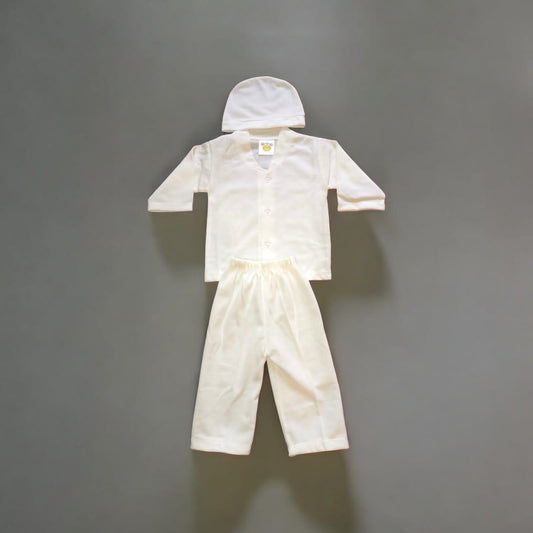 New Born Baby Suit Plain White