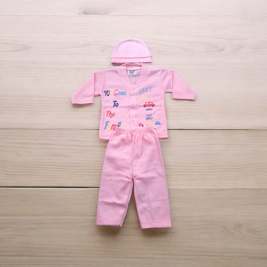 New Born Baby Suit Family Pink