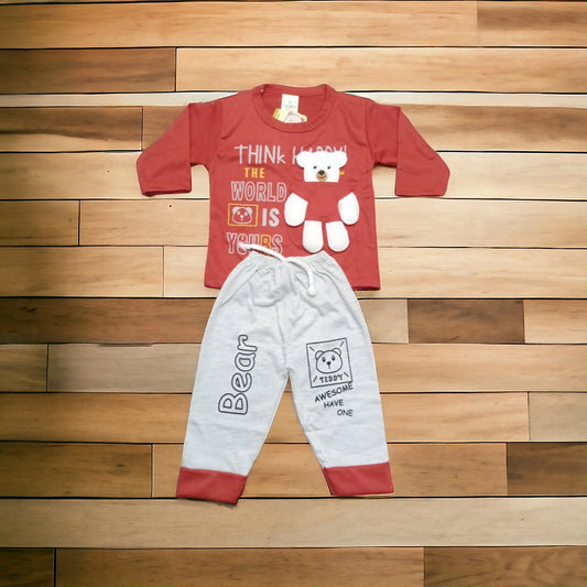 Baba Suit Bear Red (1 to 6 months)