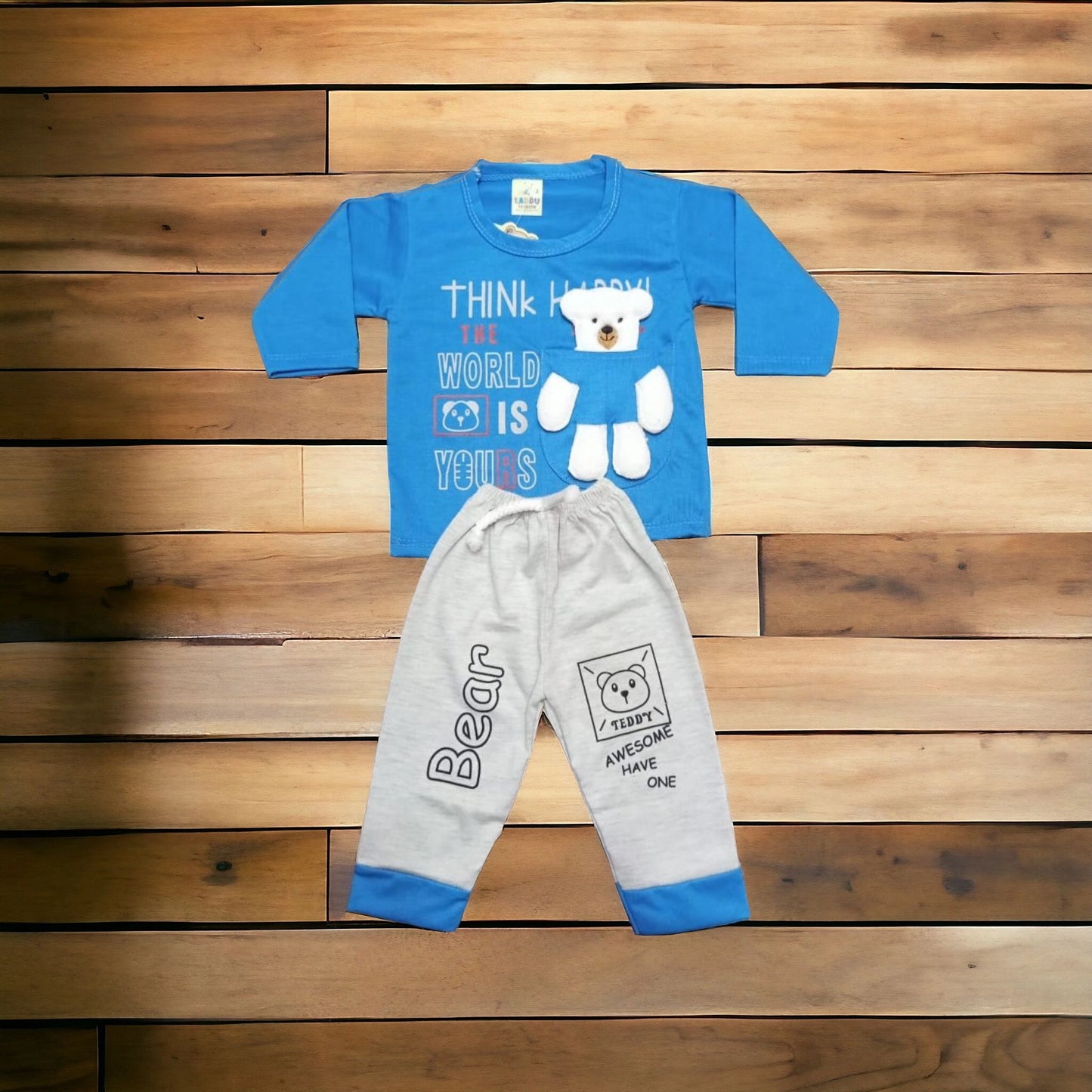 Baba Suit Bear Blue (1 to 6 months)